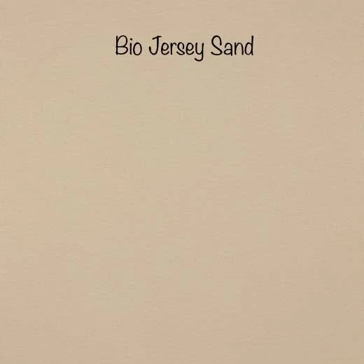 Bio Jersey Uni Stoff mit der Färbung Sand