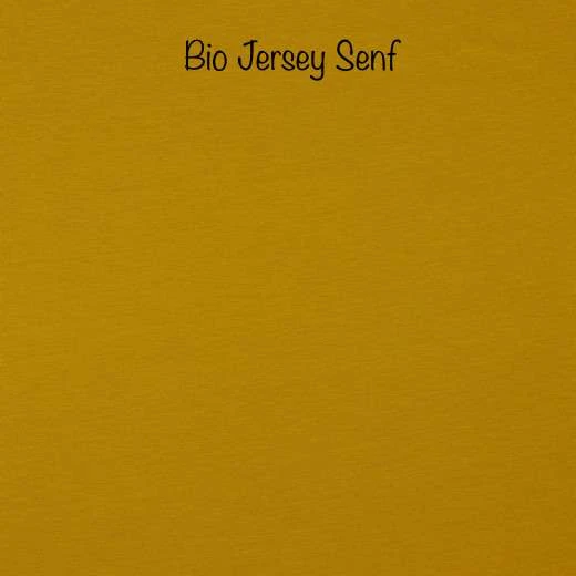 Bio Jersey Uni Stoff mit der Färbung Senf