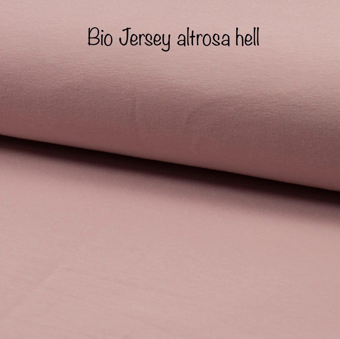 Bio Jersey Uni Stoff mit der Färbung altrosa hell