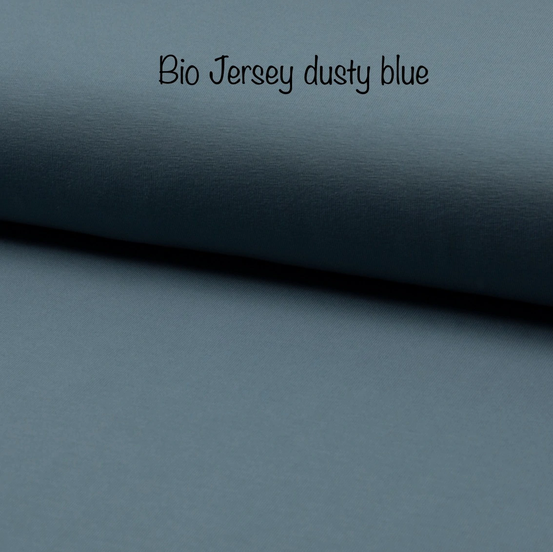 Bio Jersey Uni Stoff mit der Färbung dusty blue