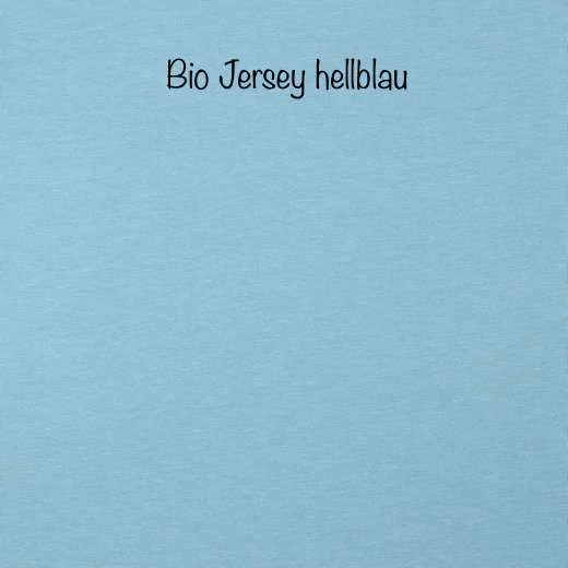 Bio Jersey Uni Stoff mit der Färbung hellblau