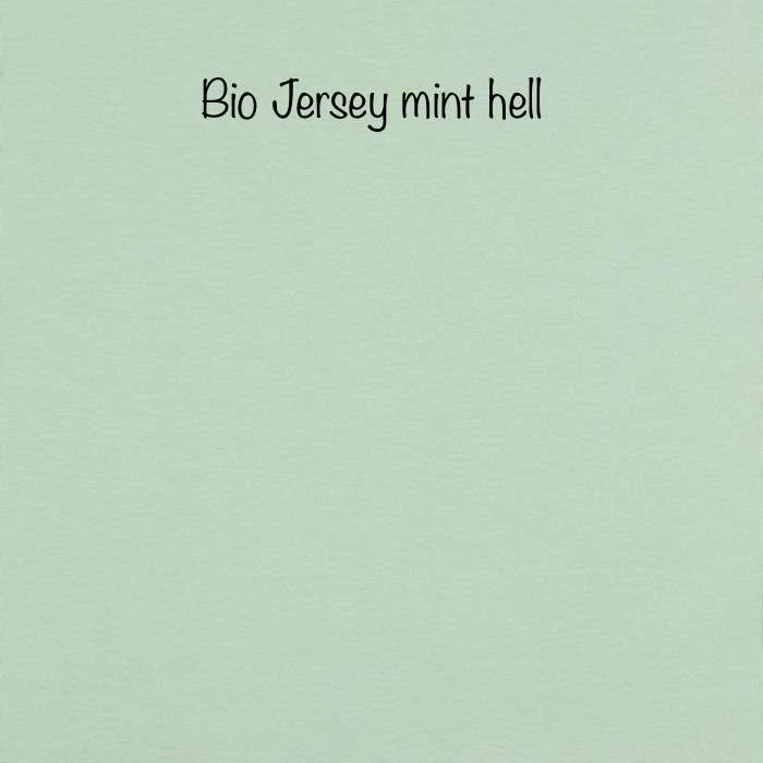 Bio Jersey Uni Stoff mit der Färbung mint hell