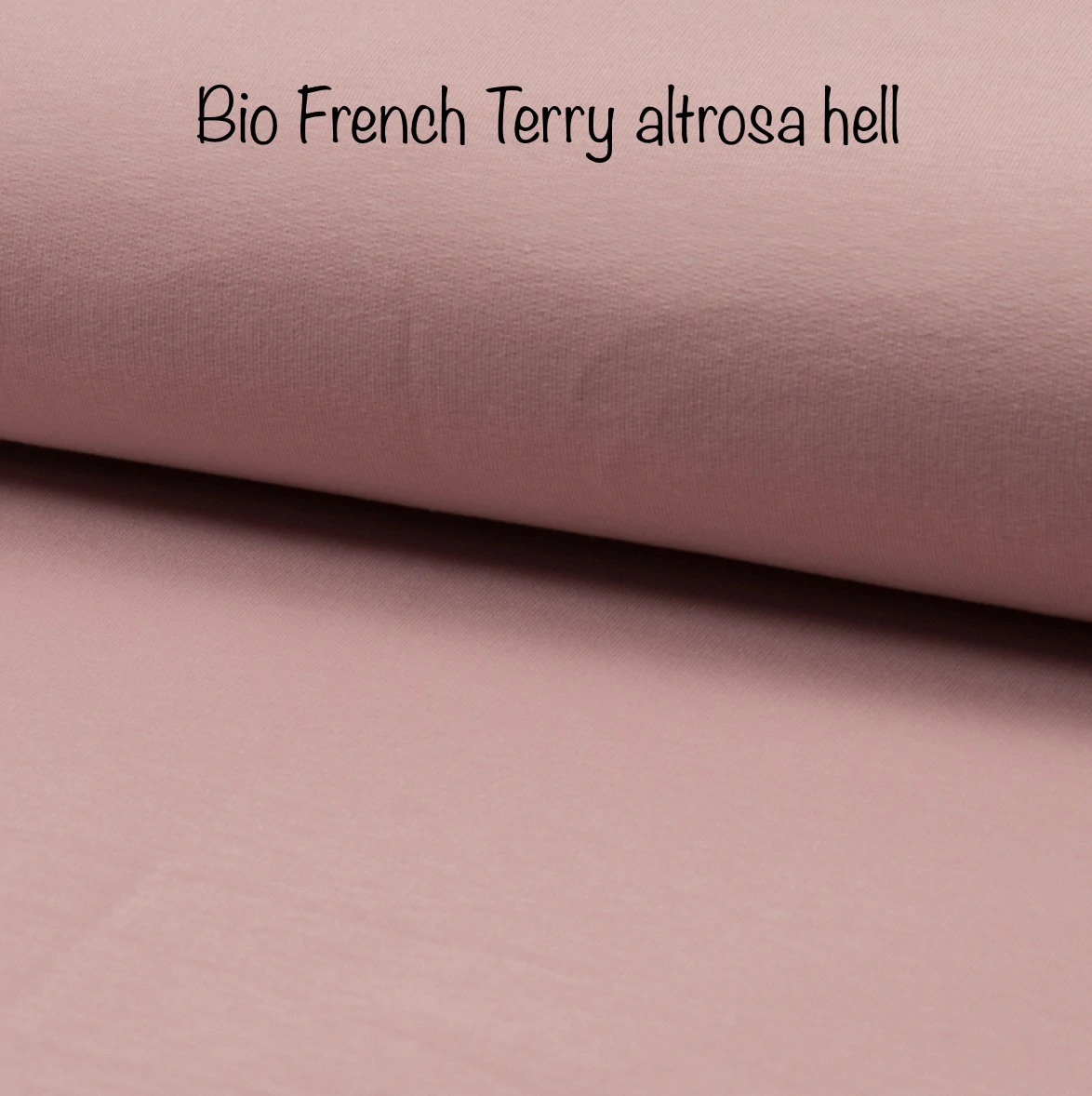 Bio French Terry Stoff Farbe altrosa hell