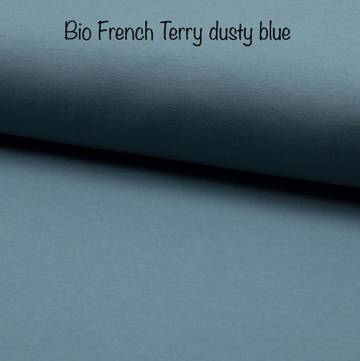 Bio French Terry Stoff Farbe dusty blue