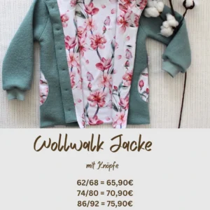 Handmade Wollwalk Jacke